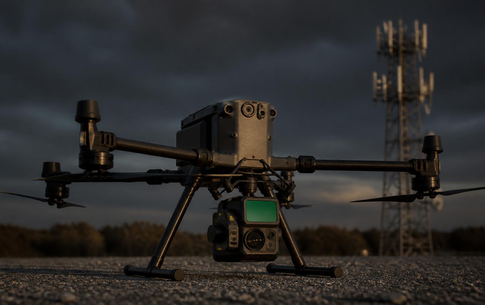 Enterprise UAV platform ready for pre-flight inspection